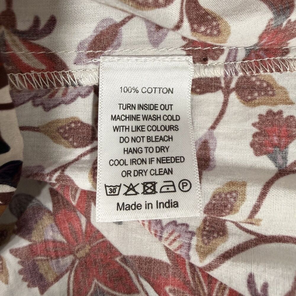 Laroque Original Women's XS Multicolor Floral Autumn Vine Perry Button-Front Top - Picture 5 of 6